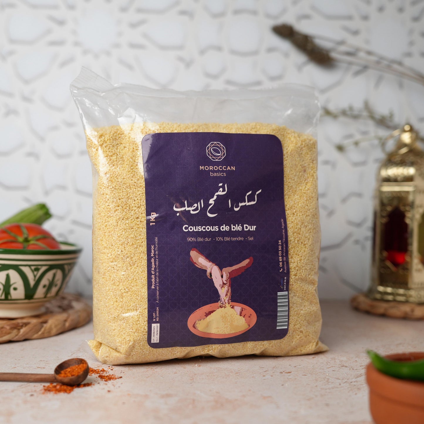 Couscous de blé dur (القمح الصلب) :