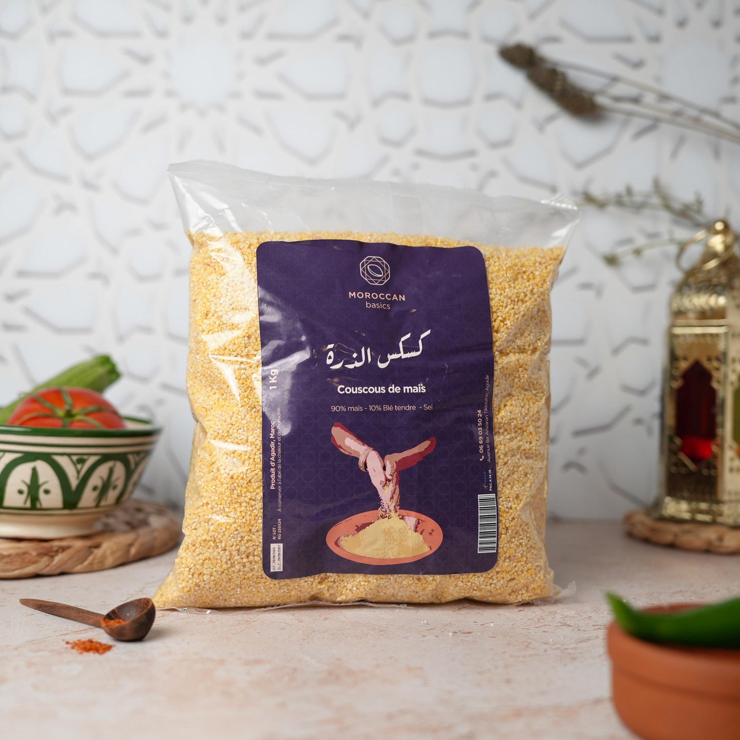 Couscous de maïs (الذرة / Baddaz)